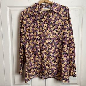 Floral 100% SILK 90s Shirt